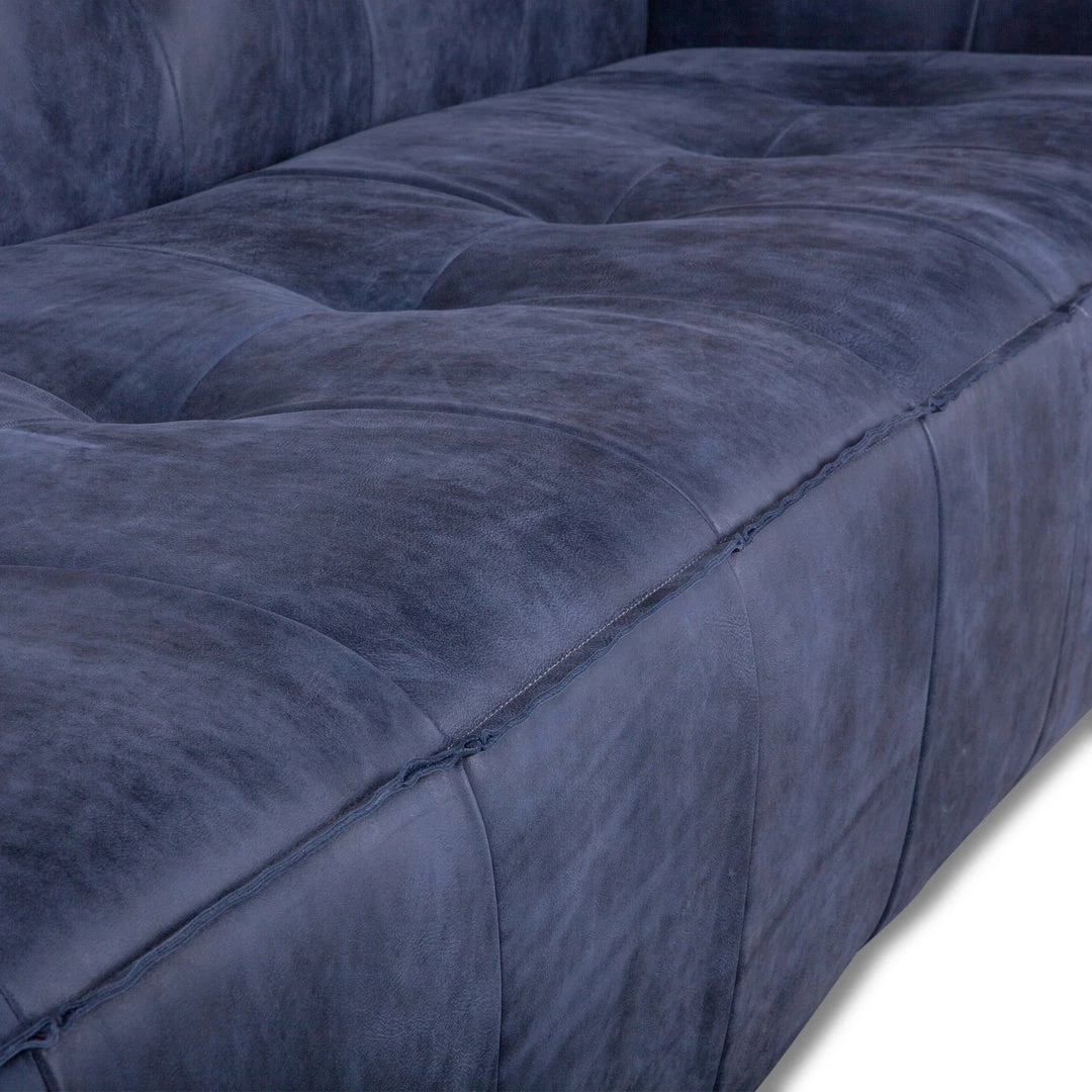 World Interiors Portia Antique Blue Italian Leather Sofa 6 World Interiors Portia Antique Blue Italian Leather Sofa
