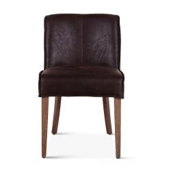 World Interiors Dining Room Avery Casual Leather Dining Chair