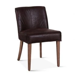World Interiors Dining Room Avery Casual Leather Dining Chair
