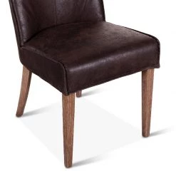 World Interiors Dining Room Avery Casual Leather Dining Chair