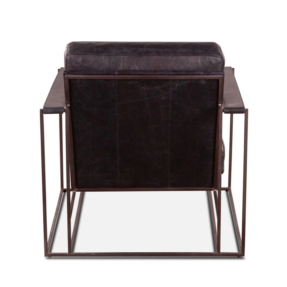 World Interiors Portlando Modern Strap Arm Leather Accent Chair 5 World Interiors Portlando Modern Strap Arm Leather Accent Chair