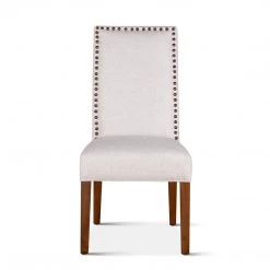 World Interiors Jona Studded Parson's Dining Chair 43 World Interiors Jona Studded Parson's Dining Chair