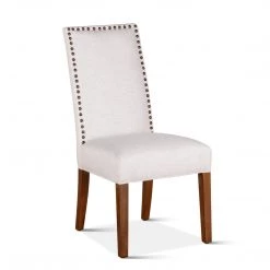 World Interiors Jona Studded Parson's Dining Chair 44 World Interiors Jona Studded Parson's Dining Chair