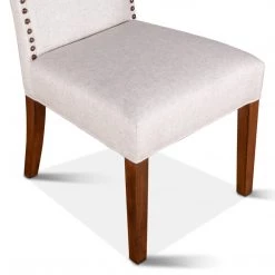 World Interiors Jona Studded Parson's Dining Chair 46 World Interiors Jona Studded Parson's Dining Chair