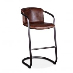 World Interiors Chiavari Industrial Modern Leather Barstool 54 World Interiors Chiavari Industrial Modern Leather Barstool