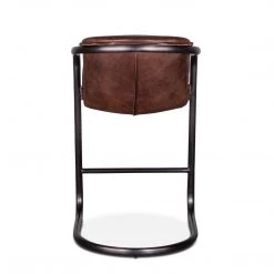 World Interiors Bar & Counter Stools Chiavari Industrial Modern Leather Counter-Height Stool