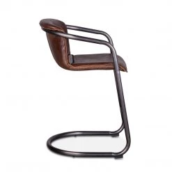 World Interiors Bar & Counter Stools Chiavari Industrial Modern Leather Counter-Height Stool