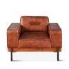 World Interiors Chiavari Modern Cognac Leather Armchair