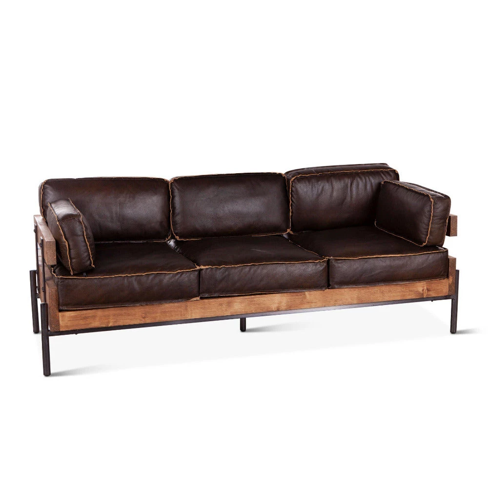 World Interiors Living Room Chiavari Mocha Brown Industrial Leather Sofa 4 World Interiors Living Room Chiavari Mocha Brown Industrial Leather Sofa