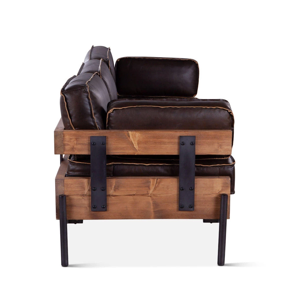 World Interiors Living Room Chiavari Mocha Brown Industrial Leather Sofa 6 World Interiors Living Room Chiavari Mocha Brown Industrial Leather Sofa