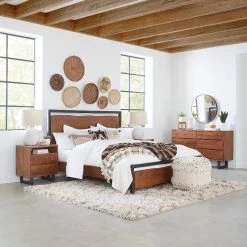 World Interiors Glenwood Industrial Modern Live Edge Bed