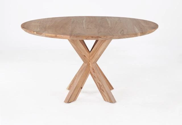 World Interiors Stockholm Natural Acacia Wood Round Dining Table 4 World Interiors Stockholm Natural Acacia Wood Round Dining Table