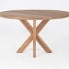 World Interiors Stockholm Natural Acacia Wood Round Dining Table