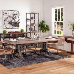 World Interiors Dining Room Sterling Industrial Officer's Mess Teak Wood Dining Table 11 World Interiors Dining Room Sterling Industrial Officer's Mess Teak Wood Dining Table