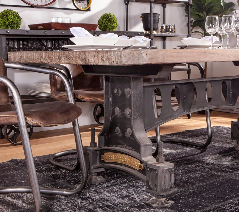 World Interiors Dining Room Sterling Industrial Officer's Mess Teak Wood Dining Table 6 World Interiors Dining Room Sterling Industrial Officer's Mess Teak Wood Dining Table