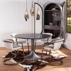 World Interiors Melbourne Tall Oval Bar Cabinet Sideboards & Buffets