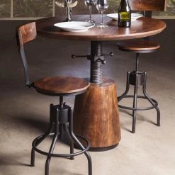 World Interiors Amici Modern Adjustable Bistro Table Dining Room