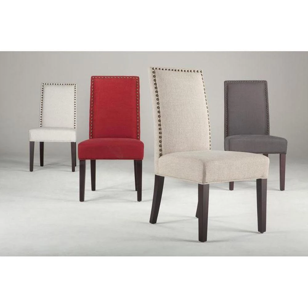 World Interiors Jona Studded Parson's Dining Chair 26 World Interiors Jona Studded Parson's Dining Chair
