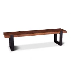 World Interiors Durango Rustic Modern Reclaimed Teak Wood Bench Dining Room