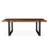 World Interiors Durango Rustic Modern Reclaimed Teak Wood Dining Table Dining Room