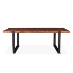World Interiors Durango Rustic Modern Reclaimed Teak Wood Dining Table Dining Room