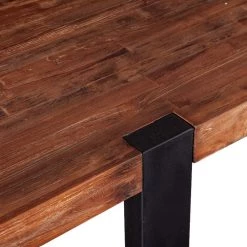 World Interiors Durango Rustic Modern Reclaimed Teak Wood Dining Table Dining Room