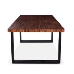World Interiors Durango Rustic Modern Reclaimed Teak Wood Dining Table Dining Room