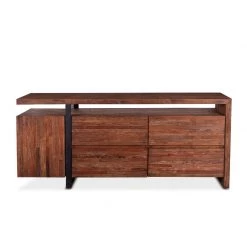 World Interiors Durango Rustic Modern Teak Wood Sideboard