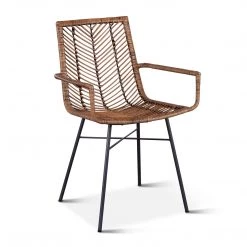 World Interiors Bali Kubu Rattan Armchair Dining Room