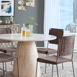 World Interiors Dining Room Melbourne Industrial Modern Suede Dining Chair