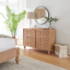 World Interiors Bedroom Haveli Traditional Handcarved Dresser