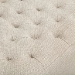 World Interiors Arabella Mid-Century Linen Bench Dining Benches