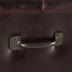 World Interiors Arabella Mid-Century Leather Bench Dining Benches