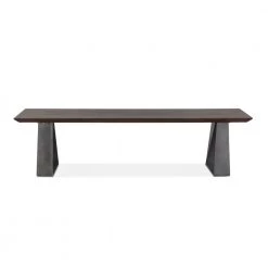 World Interiors Augusta Modern Acacia Wood Bench Dining Room