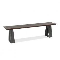 World Interiors Augusta Modern Acacia Wood Bench Dining Room