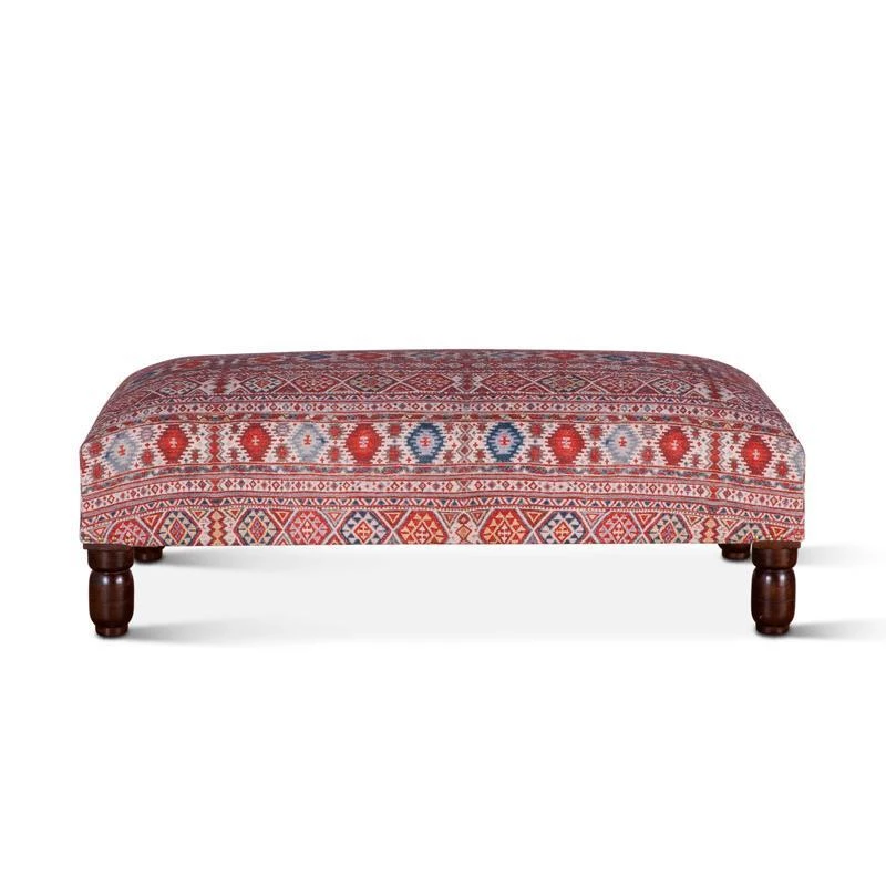 World Interiors Algiers Mixed Red Pattern Ottoman 3 World Interiors Algiers Mixed Red Pattern Ottoman