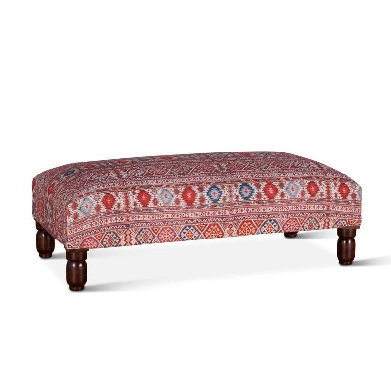 World Interiors Algiers Mixed Red Pattern Ottoman 4 World Interiors Algiers Mixed Red Pattern Ottoman