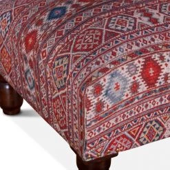 World Interiors Algiers Mixed Red Pattern Ottoman 11 World Interiors Algiers Mixed Red Pattern Ottoman
