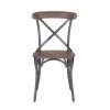 World Interiors Nantes French Vintage Wood & Iron Dining Chair Dining Room