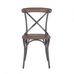World Interiors Nantes French Vintage Wood & Iron Dining Chair Dining Room