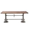 World Interiors Dining Room Artezia Rustic Industrial Crank Dining Table