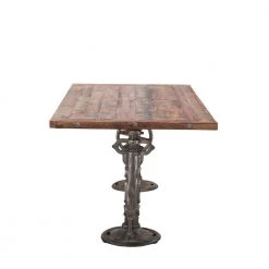World Interiors Dining Room Artezia Rustic Industrial Crank Dining Table