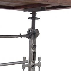 World Interiors Dining Room Artezia Rustic Industrial Crank Dining Table