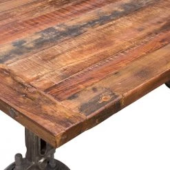World Interiors Dining Room Artezia Rustic Industrial Crank Dining Table