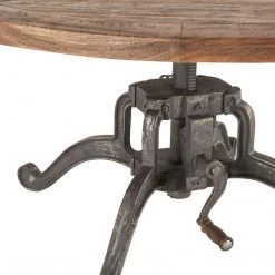 World Interiors Artezia Industrial Teak Crank Coffee Table