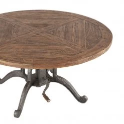 World Interiors Artezia Industrial Teak Crank Coffee Table