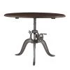 World Interiors Artezia Industrial Modern Crank Bistro Table Dining Room