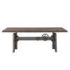 World Interiors Dining Room Artezia Recycled Teak Industrial Crank Dining Table