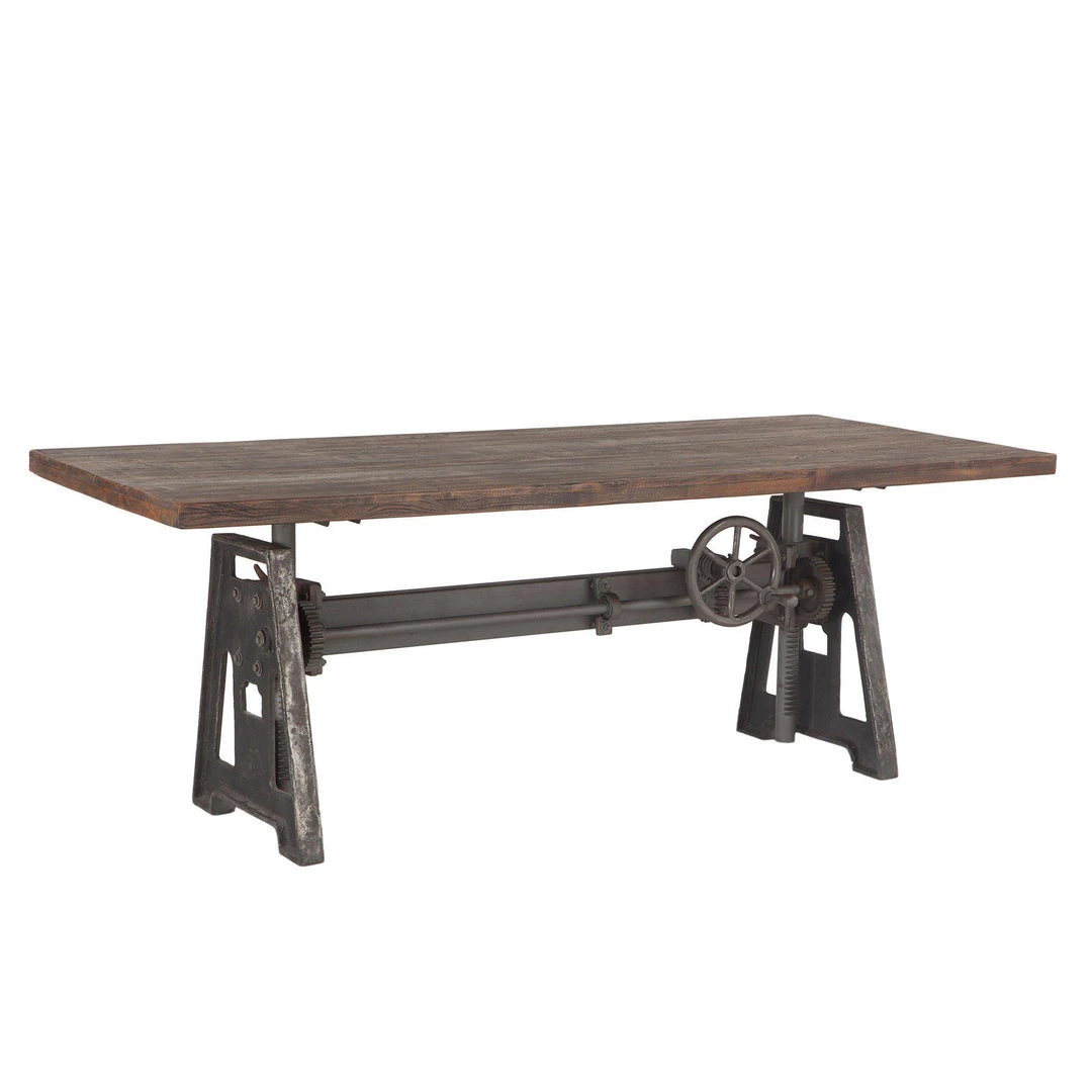 World Interiors Dining Room Artezia Recycled Teak Industrial Crank Dining Table 4 World Interiors Dining Room Artezia Recycled Teak Industrial Crank Dining Table