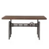 World Interiors Artezia Recycled Teak Industrial Crank Desk Desks & Shelving